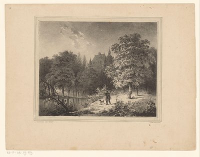 Vadász az erdőben alkotó: Cornelis Gerrit Verburgh
