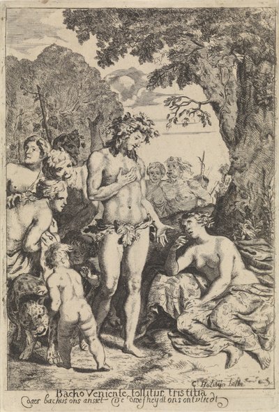 Bacchus vigasztalja Ariadnét Bacchus eljövetelével megszűnik a szomorúság (cím a tárgyon) alkotó: Cornelis Holsteyn