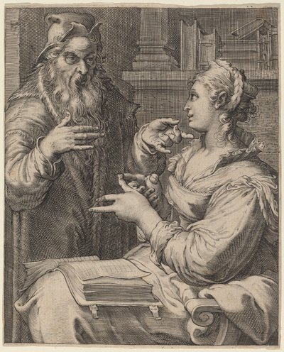 Filozófia alkotó: Cornelis Jacobsz Drebbel, after Hendrik Goltzius