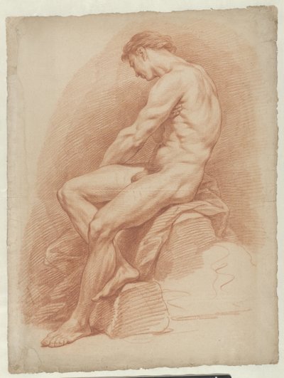 Ülő férfi akt alkotó: Cornelis Joseph d