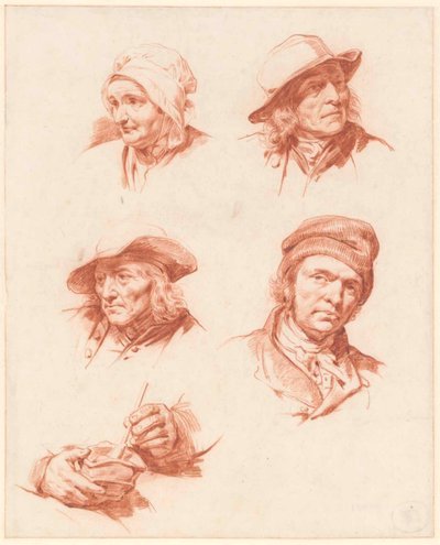 Tanulmánylap fejekkel alkotó: Cornelis Kruseman