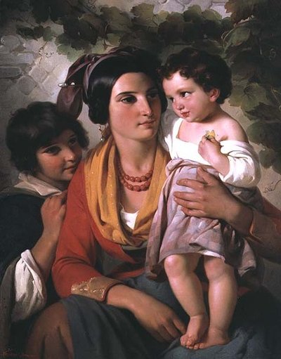 Anya és Gyermekei alkotó: Cornelis Kruseman
