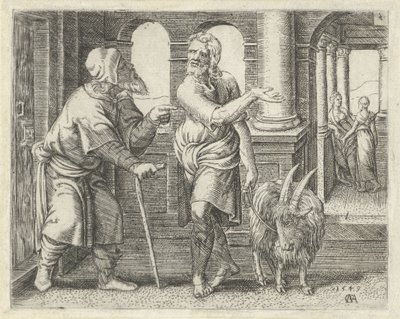 Sámson egy gyerekkel az apósával Sámson története (sorozat címe) alkotó: Cornelis Massijs