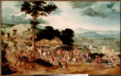 Cornelis Massys (1508-1580) festménye a Kálvária útja 16. századi Prága, Nemzeti Galéria alkotó: Cornelis Massys