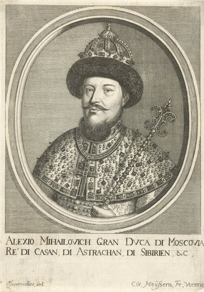 Alekszisz I. Mihajlovics orosz cár portréja 1629-1676, 1670 alkotó: Cornelis Meyssens