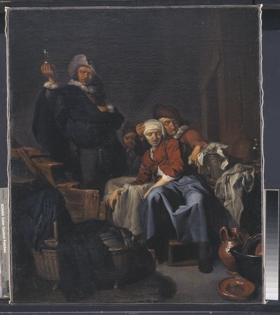 Beteg parasztasszony alkotó: Cornelis Pietersz Bega