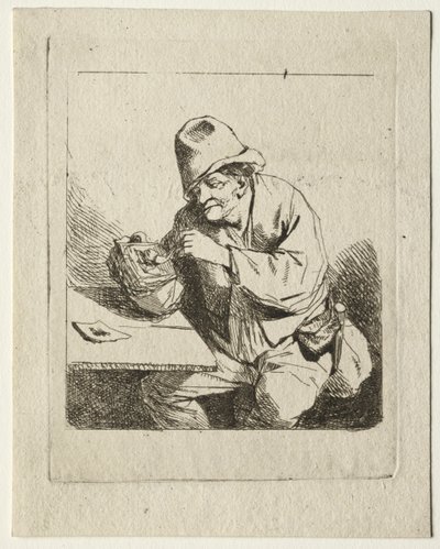 Paraszt meggyújtja pipáját alkotó: Cornelis Pietersz Bega