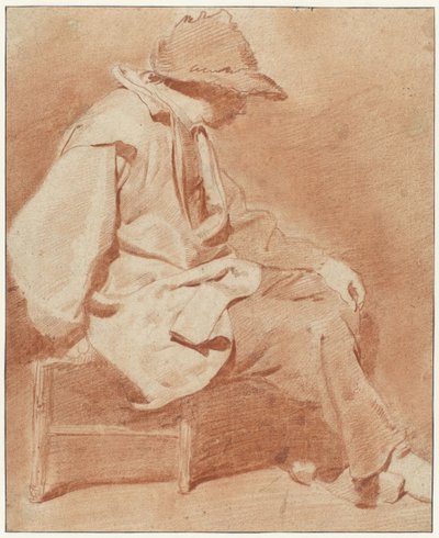 Ülő férfi sapkát viselő, bal kezével a térdén, jobbra néz alkotó: Cornelis Pietersz. Bega