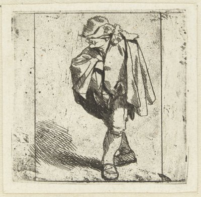 Álló férfi, jobb kezét a mellén, köpenyébe bújva alkotó: Cornelis Pietersz. Bega