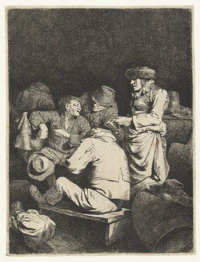 Háziasszony és társaság a fogadóban alkotó: Cornelis Pietersz. Bega