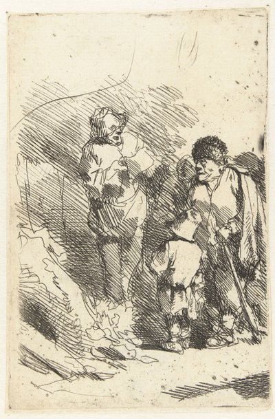 Éneklő ember és hallgató közönség, beleértve a gyermeket és az embert alkotó: Cornelis Pietersz. Bega