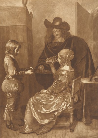 Úr és hölgy lappal alkotó: Cornelis Ploos van Amstel