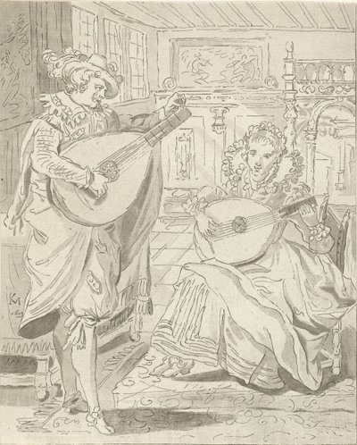 Lantos úriember és hölgy alkotó: Cornelis Ploos van Amstel