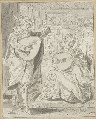 Lantos úriember és hölgy alkotó: Cornelis Ploos van Amstel