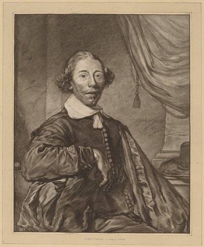 Egy ülő férfi portréja alkotó: Cornelis Ploos van Amstel