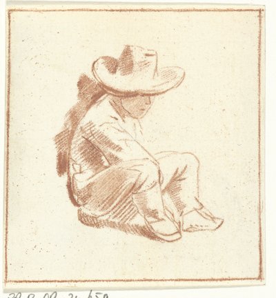 ülő fiú alkotó: Cornelis Ploos van Amstel