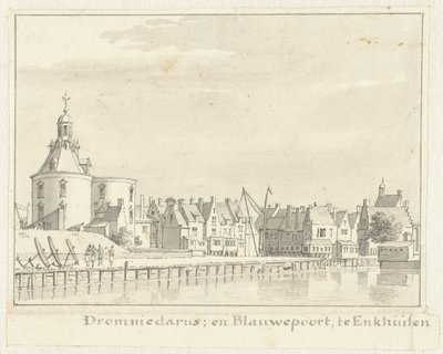 Drommedaris és Blauwepoort Enkhuizenben alkotó: Cornelis Pronk