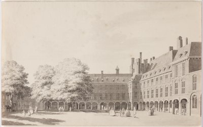 A Binnenhof Hágában alkotó: Cornelis Pronk