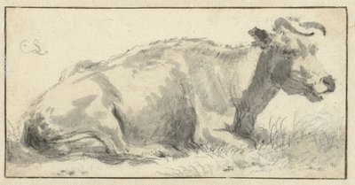 Fekvő tehén, jobbra alkotó: Cornelis Saftleven