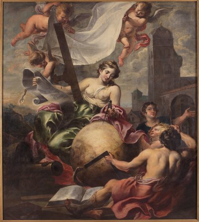 Geometria allegóriája, 17. század első fele. alkotó: Cornelis Schut