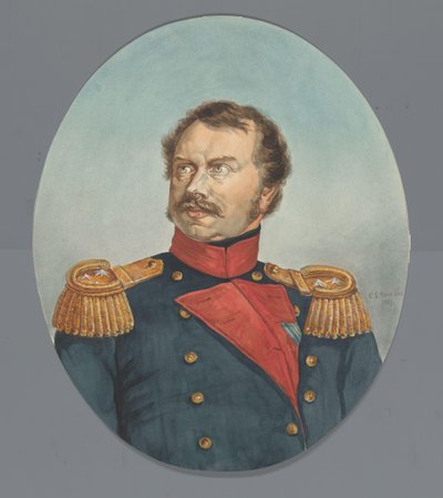 A szász-weimari herceg portréja alkotó: Cornelis Sebille Roos (tekenaar) (signed by artist)