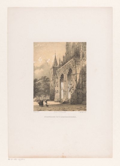 Szent János-székesegyház Den Boschban St. Jankerk in Hertogenbosch (cím a tárgyon) alkotó: Cornelis Springer