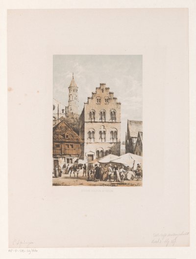 12. századi házak Steene házak 12. századi (cím a tárgyon) alkotó: Cornelis Springer