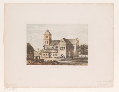 12. századi templom XII. századi templomépület (cím a tárgyon) alkotó: Cornelis Springer