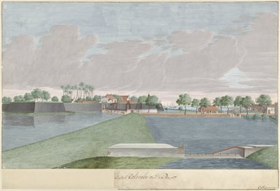 Kilátás Colombóra a De Beer kikötőből (...) Casteel Colombo van de Beer (cím a tárgyon) alkotó: Cornelis Steiger