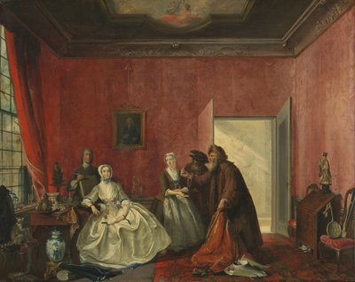 Joanna és a zsidó kereskedők alkotó: Cornelis Troost (signed by artist)