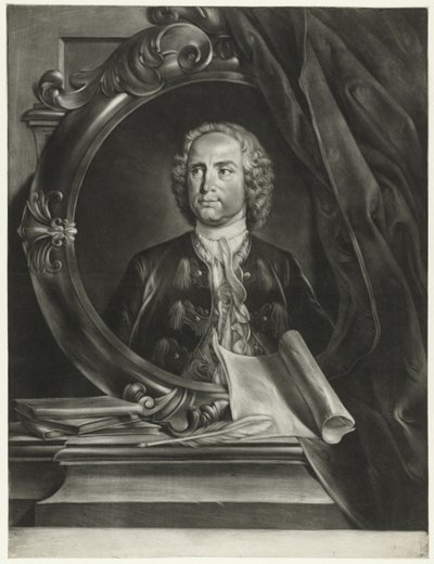 Pietro Antonio Locatelli zeneszerző portréja 1695-1764 alkotó: Cornelis Troost