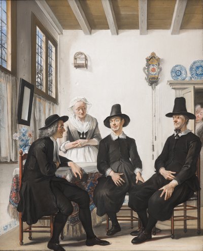 Saartje Jansnak megkérik a kezét a házasságban, 1738 alkotó: Cornelis Troost