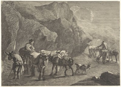 Sziklás táj pásztorokkal alkotó: Cornelis Visscher (II)
