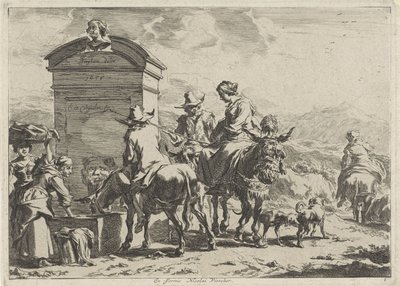 Pihenőhely Tájképek (sorozat címe) alkotó: Cornelis Visscher (II)