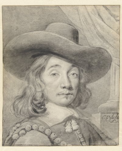 Önarckép kalappal alkotó: Cornelis Visscher (II)