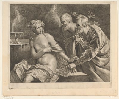 Susanna en de ouderlingen Chelations (sorozat címe) alkotó: Cornelis Visscher (II)