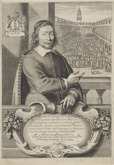 Johannes de Paep névjegykártyája alkotó: Cornelis Visscher (II)