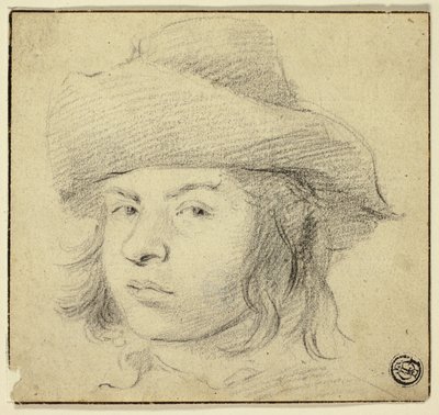 Fiatal férfi mellszobra kalappal alkotó: Cornelis Visscher