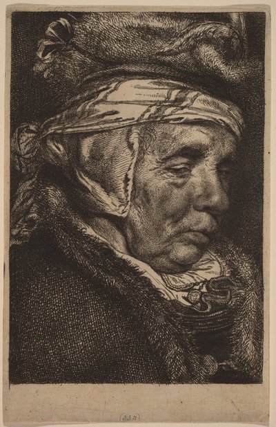 Egy idős asszony feje (Visscher anyja) alkotó: Cornelis Visscher