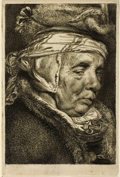 Egy öregasszony feje alkotó: Cornelis Visscher