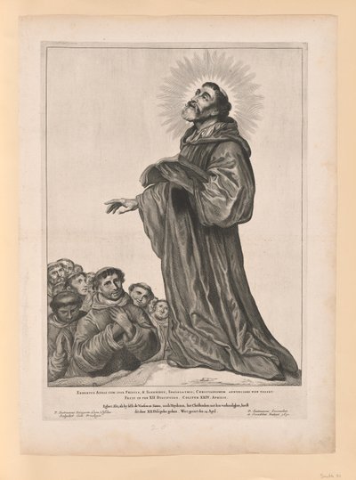 Szent Egbert apát, az Észak- és Dél-Hollandia szentjei közül alkotó: Cornelis Visscher