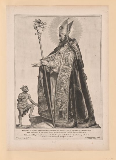 Szent Swithbert, Észak- és Dél-Hollandia szentjei közül alkotó: Cornelis Visscher