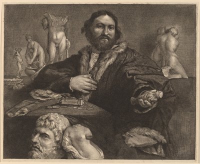 Andrea Odoni alkotó: Cornelis Visscher after Lorenzo Lotto