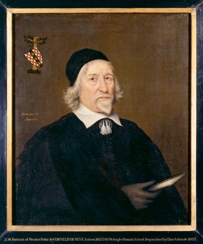 Egy férfi portréja, Nicholas Fiske, 1651 alkotó: Cornelis de Neve