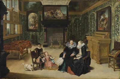 Belső, „Rubens szalon” néven, Vos, Cornelis de (1584-1651). Olaj, fa. Mérete: 75x115 cm. Nemzeti Múzeum Stockholm alkotó: Cornelis de Vos
