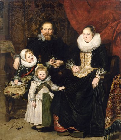Önarckép a családdal, 1621. alkotó: Cornelis de Vos
