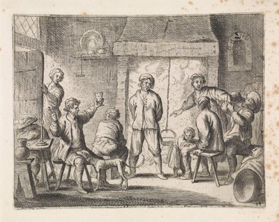 Gazdák egy fogadóban Műfaji jelenetek (sorozat címe) alkotó: Cornelis de Wael