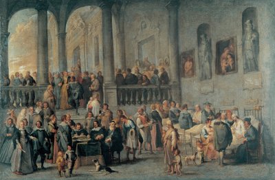 Wael, Cornelis, To Visit the Sick (1592-1667). Olaj, vászon, méret: 99x152, c. 1640, Strada Nuova Múzeum, Genova alkotó: Cornelis de Wael