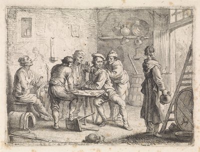Nő elhagyja a fogadót alkotó: Cornelis de Wael