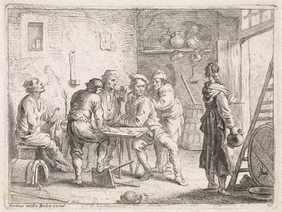 Nő elhagy egy fogadót alkotó: Cornelis de Wael